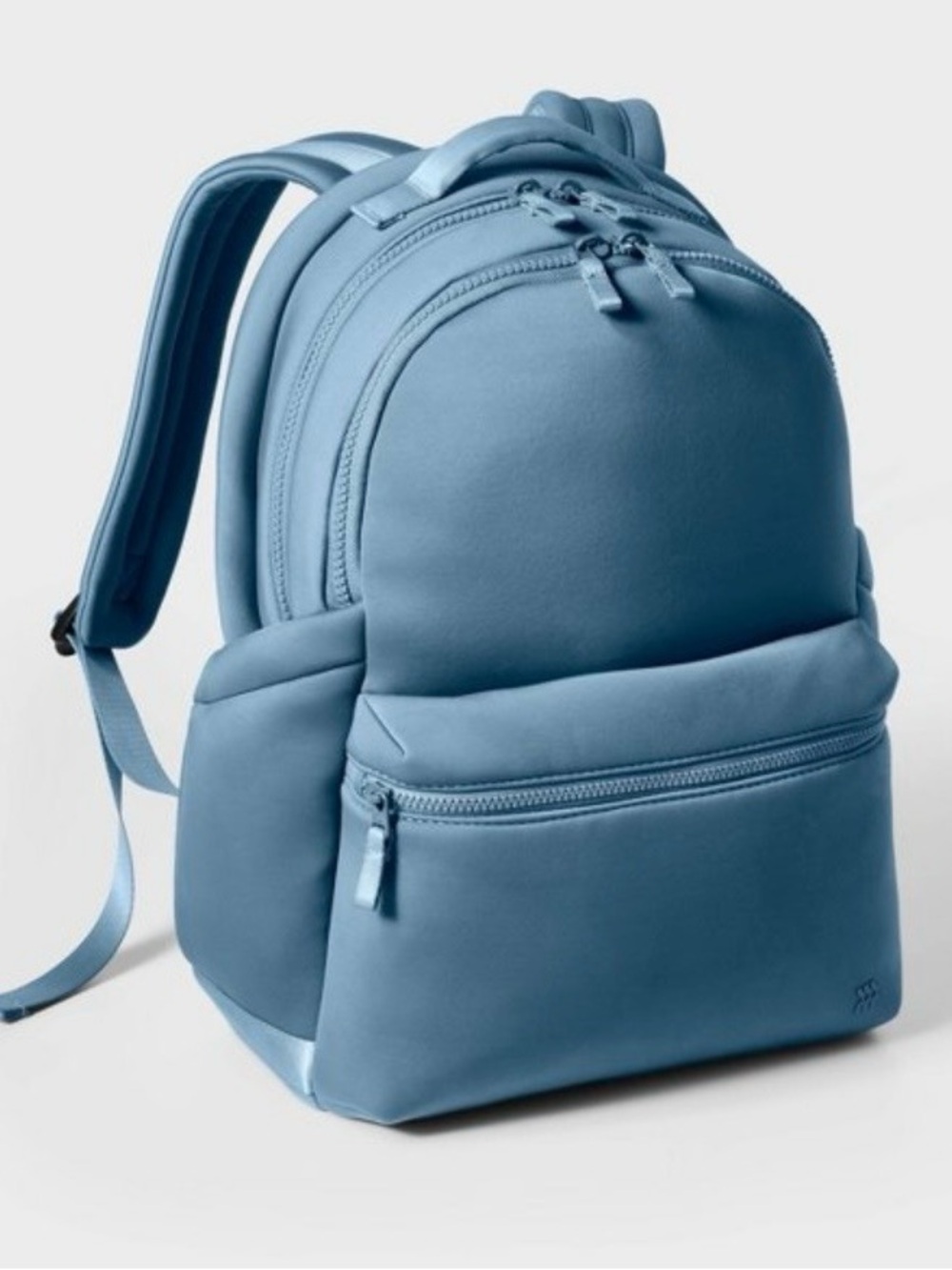 All in Motion Faux Neoprene Backpack in Dusty Navy.